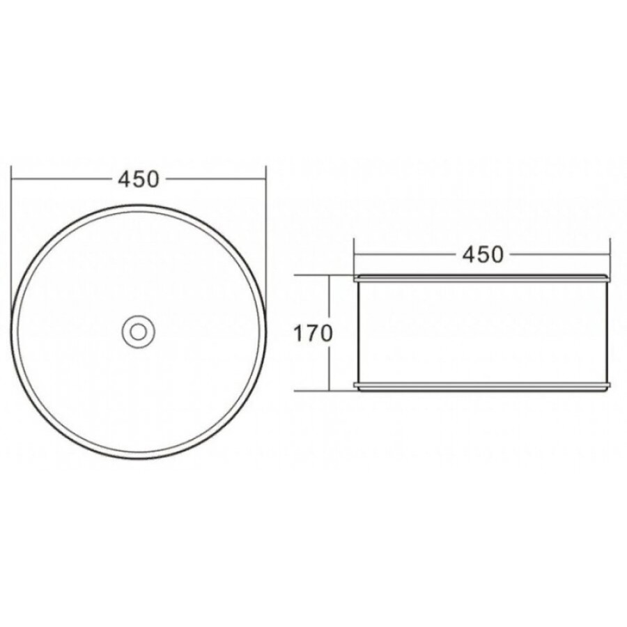 Раковина BelBagno BB1383 накладная 45 х 45 х 17 см