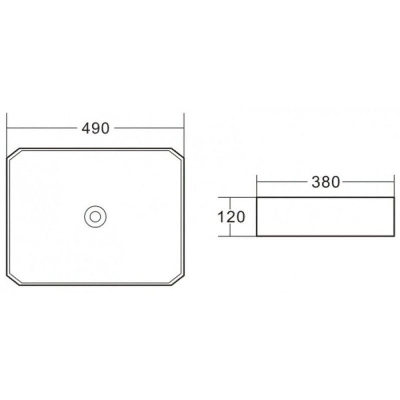 Раковина BelBagno BB1386 накладная 49 х 38 х 12 см