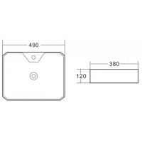Раковина BelBagno BB1387 накладная 49 х 38 х 12 см
