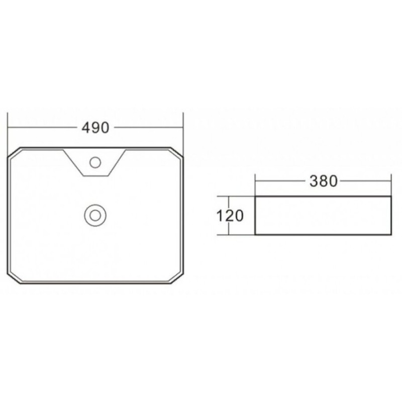 Раковина BelBagno BB1387 накладная 49 х 38 х 12 см