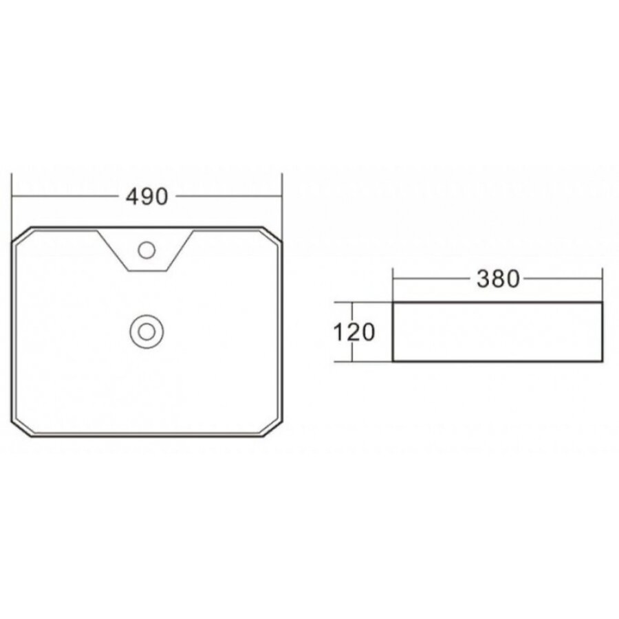 Раковина BelBagno BB1387 накладная 49 х 38 х 12 см
