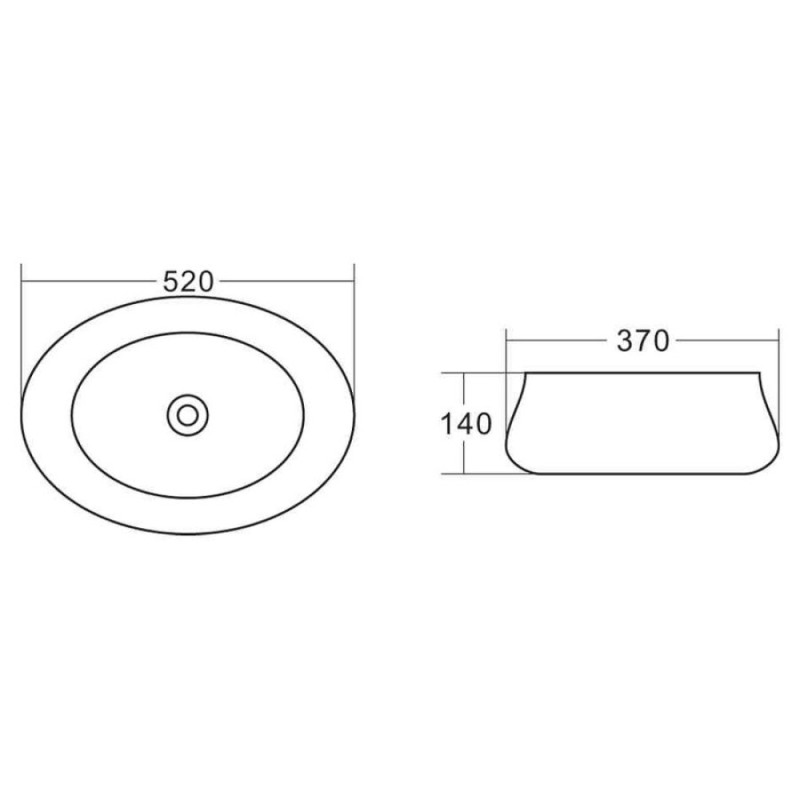 Раковина Belbagno 52 х 37 см, белый, BB1389
