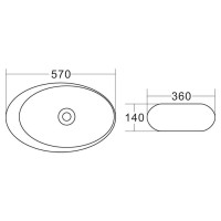 Раковина BelBagno 57 х 36 см, белый, BB1396
