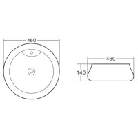 Раковина BelBagno BB1398 накладная 46 х 46 х 14 см