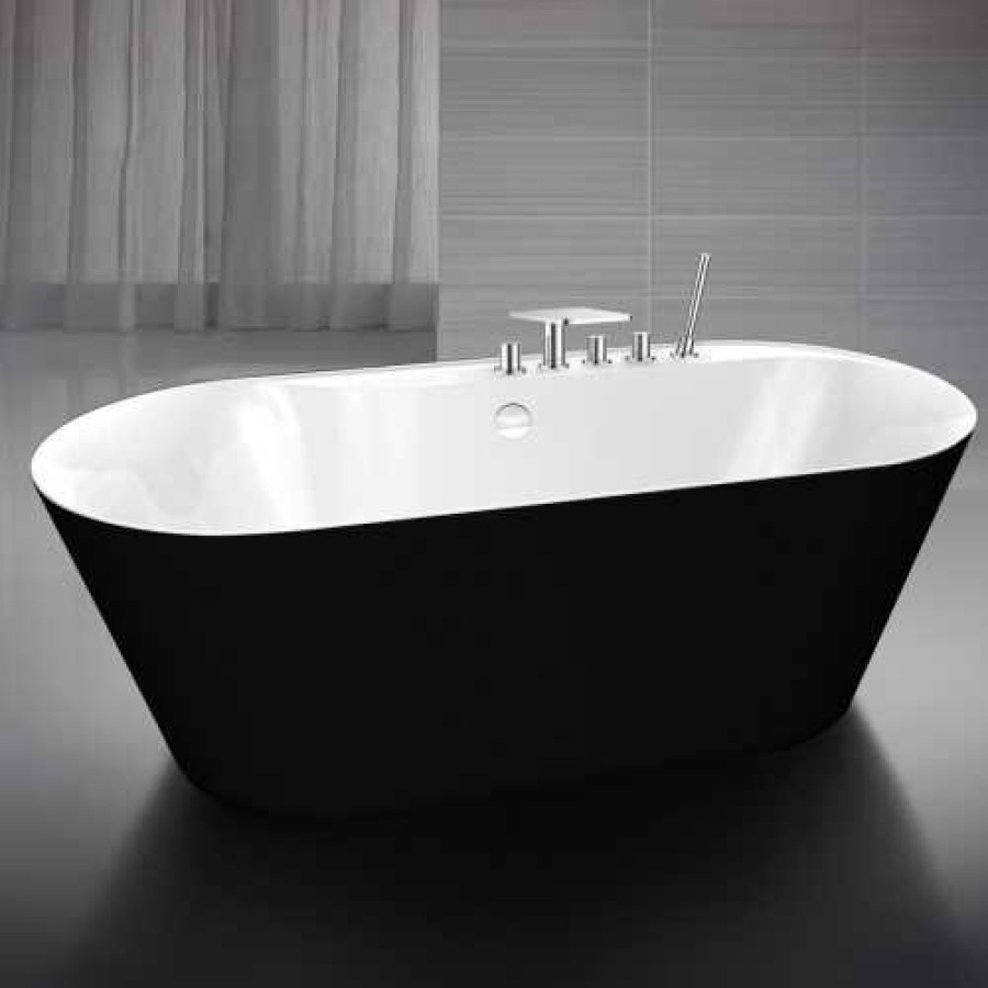 Ванна акриловая BelBagno BB14-NERO/BIA, 180 х 85 см