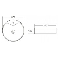 Раковина BelBagno BB1400 накладная 37 х 37 х 13 см