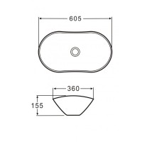 Раковина BelBagno BB1404-H311 накладная 60 х 36 х 15 см, цвет серый матовый