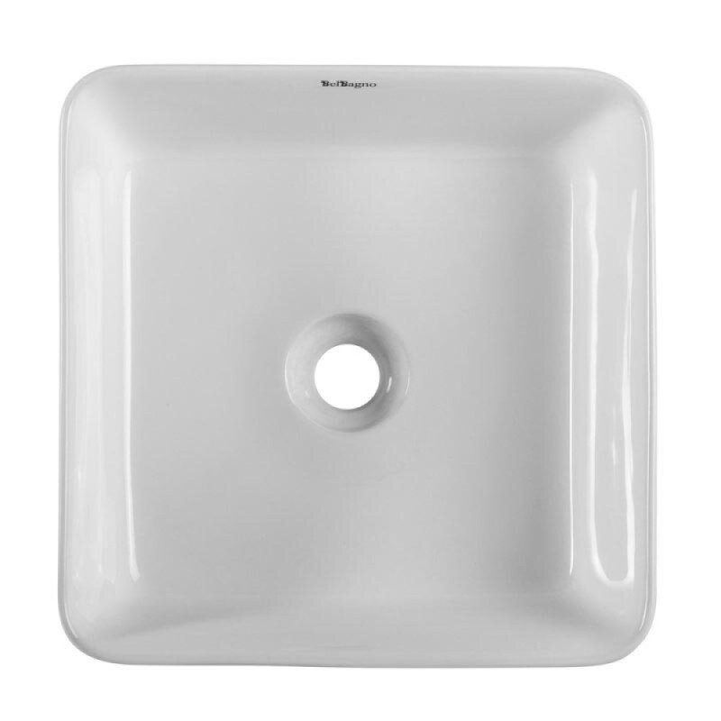 Раковина BelBagno BB1407, 38 см, накладная, белая