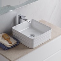 Раковина BelBagno BB1407, 38 см, накладная, белая