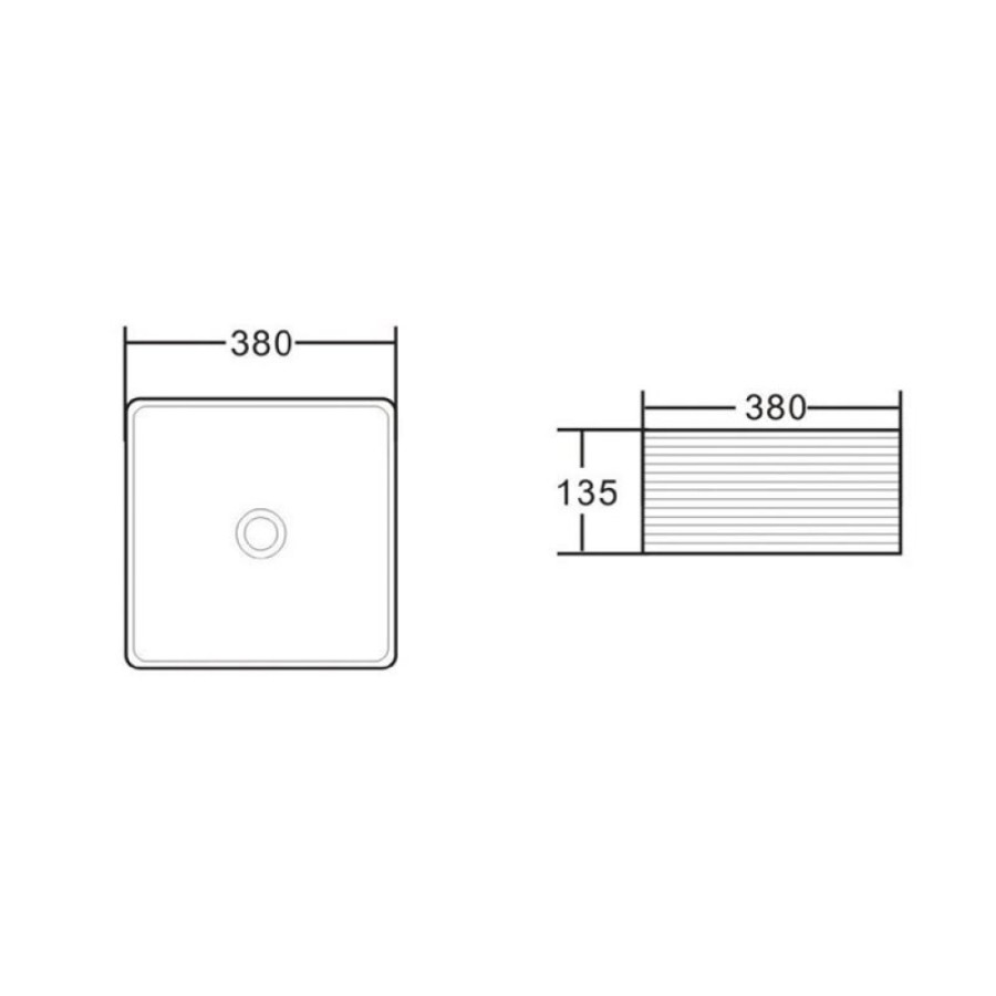Раковина BelBagno BB1407, 38 см, накладная, белая