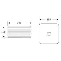 Раковина BelBagno BB1421 накладная 39.5 х 39.5 х 15 см
