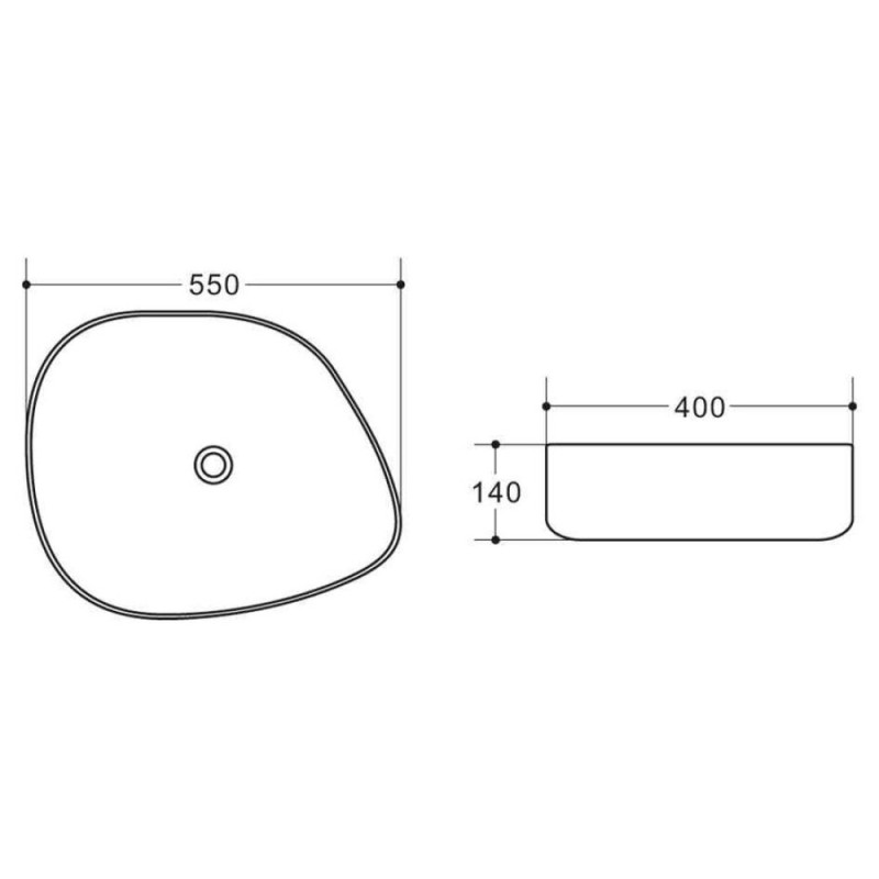 Раковина Belbagno 55 х 40 см, белый, BB1435