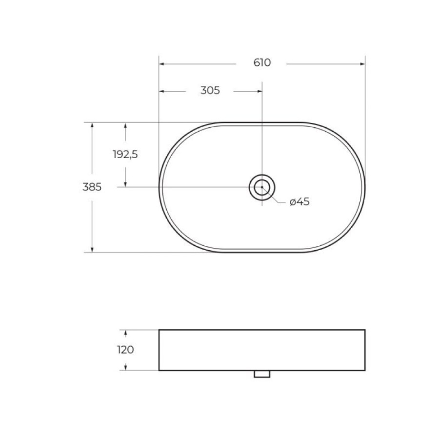 Раковина BelBagno накладная, 61 x 38.5 x 12 см, белый, BB1479
