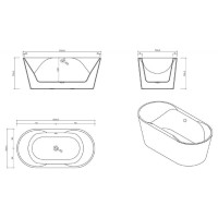 Ванна акриловая BelBagno BB200-1500-750, 150 х 75 см