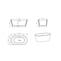 Ванна акриловая BelBagno BB202-1500-750, 150 х 75 см