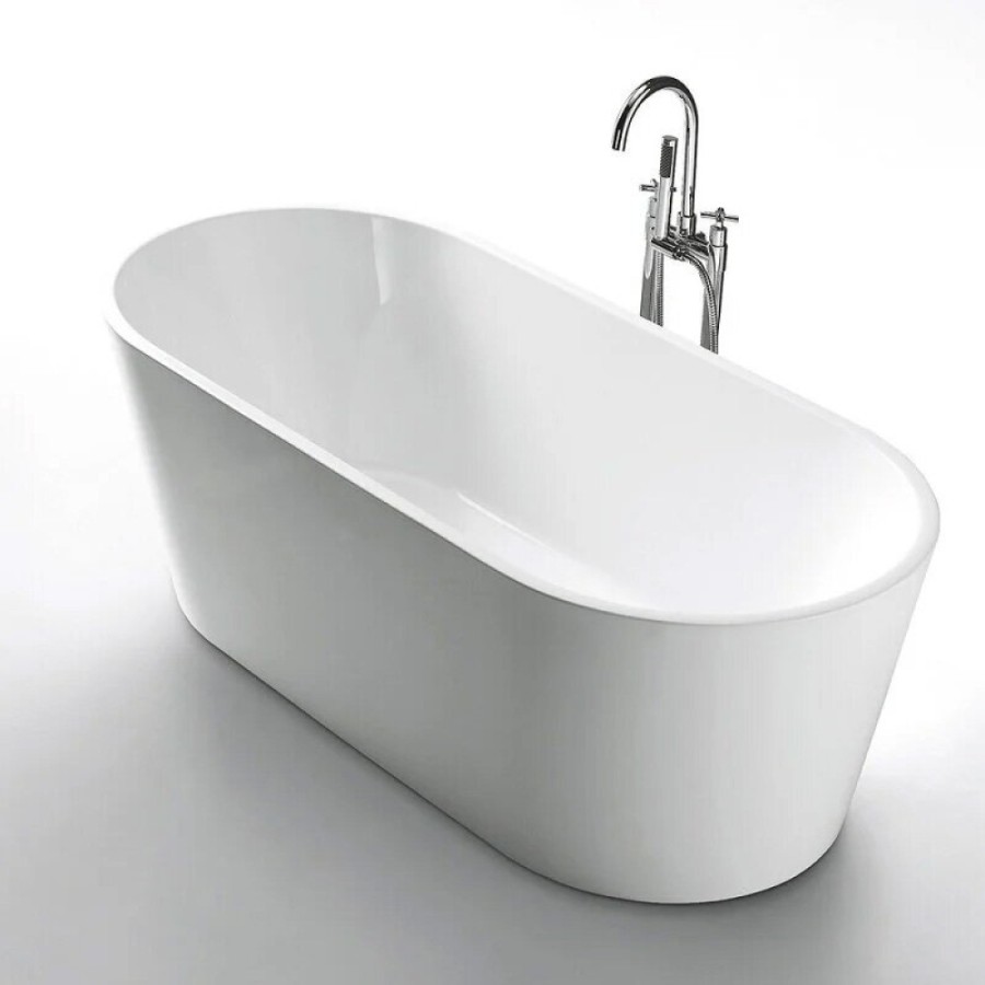Ванна акриловая BelBagno BB202-1600-800, 160 х 80 см, слив-перелив в комплекте, белая