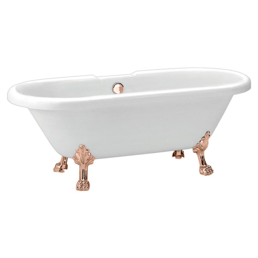 Ванна акриловая BelBagno BB21-ORO, 180 х 85 см, слив-перелив и ножки золото