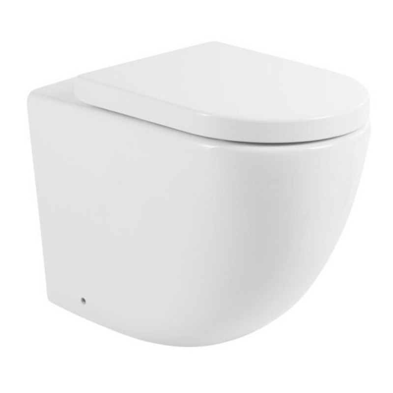 Приставной безободковый унитаз (чаша) BelBagno Sfera-R BB2141CBR, белый, P-trap