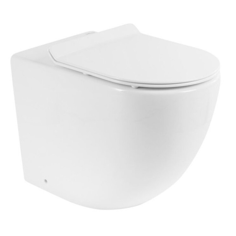 Приставной безободковый унитаз (чаша) BelBagno Sfera-R BB2141CBR, белый, P-trap