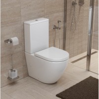 Напольный унитаз-компакт BelBagno Sfera-Tor белый, BB2141CP-TOR/BB2141T