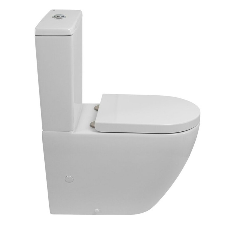 Напольный унитаз-компакт BelBagno Sfera-Tor белый, BB2141CP-TOR/BB2141T
