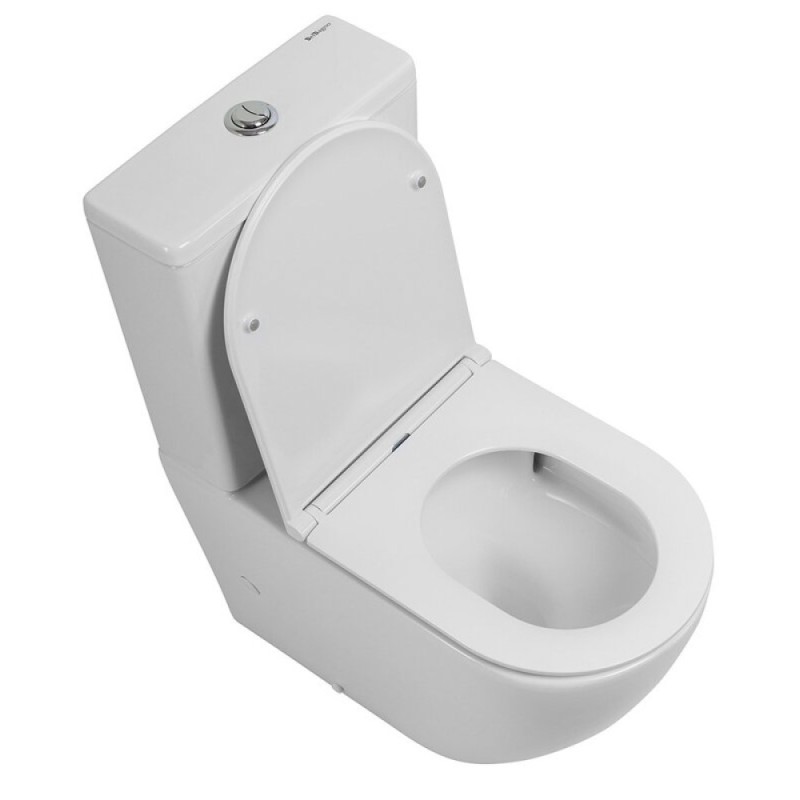 Напольный унитаз-компакт BelBagno Sfera-Tor белый, BB2141CP-TOR/BB2141T