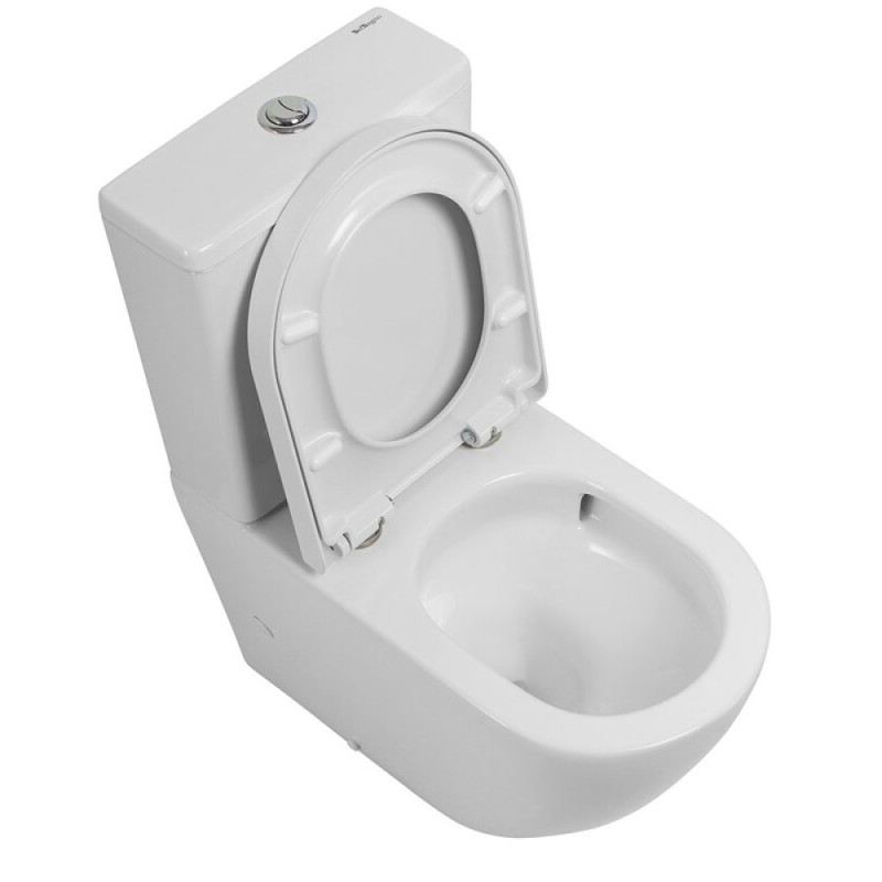 Напольный унитаз-компакт BelBagno Sfera-Tor белый, BB2141CP-TOR/BB2141T