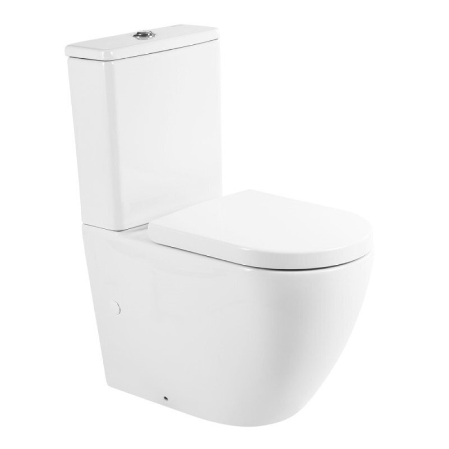 Напольный унитаз BelBagno Sfera-R, BB2141CPR/BB2141T/BB865SC, безободковый, с бачком, сиденье микролифт, белый
