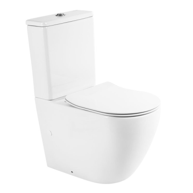 Напольный унитаз BelBagno Sfera-R, BB2141CPR/BB2141T/BB865SC, безободковый, с бачком, сиденье микролифт, белый