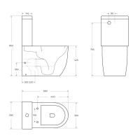 Напольный унитаз BelBagno Sfera-R, BB2141CPR/SC/BB2141T, безободковый, с бачком, сиденье микролифт, белый