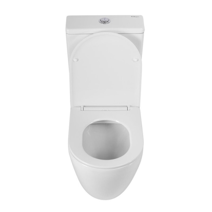 Напольный унитаз BelBagno Sfera-R, BB2141CPR/SC/BB2141T, безободковый, с бачком, сиденье микролифт, белый