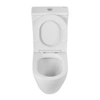 Напольный унитаз BelBagno Sfera-R, BB2141CPR/SC/BB2141T, безободковый, с бачком, сиденье микролифт, белый