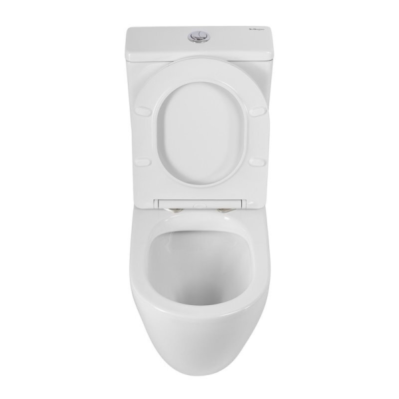 Напольный унитаз BelBagno Sfera-R, BB2141CPR/SC/BB2141T, безободковый, с бачком, сиденье микролифт, белый