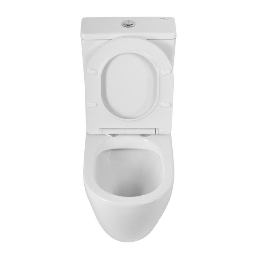 Напольный унитаз BelBagno Sfera-R, BB2141CPR/SC/BB2141T, безободковый, с бачком, сиденье микролифт, белый