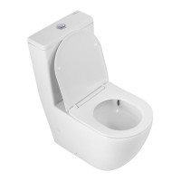 Напольный унитаз BelBagno Sfera-R, BB2141T/BB2141CP-TOR/SC, безободковый, с бачком, сиденье микролифт, белый