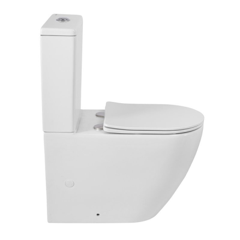 Напольный унитаз BelBagno Sfera-R, BB2141T/BB2141CP-TOR/SC, безободковый, с бачком, сиденье микролифт, белый