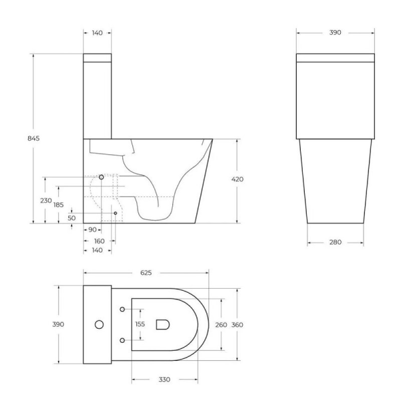 Напольный безободковый унитаз-компакт BelBagno Flay-TOR, BB2149CP-TOR/BB2149T/BB870SC, смыв торнадо, с бачком, крышка микролифт, белый