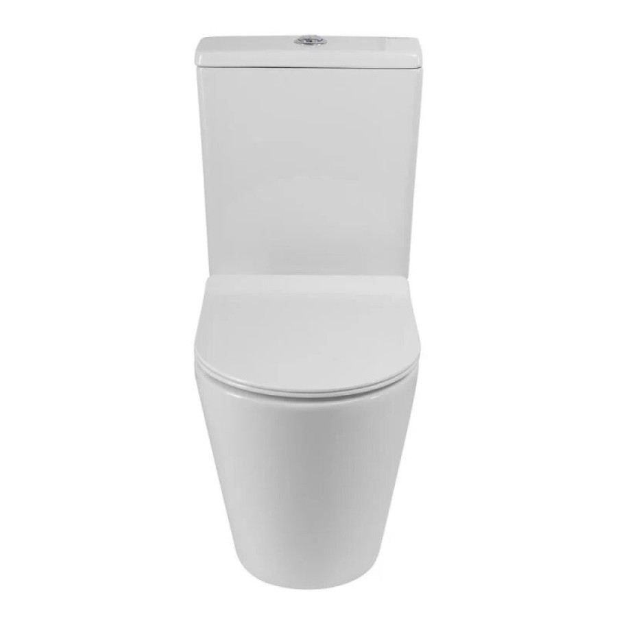 Напольный безободковый унитаз-компакт BelBagno Flay-TOR, BB2149CP-TOR/BB2149T/BB870SC, смыв торнадо, с бачком, крышка микролифт, белый