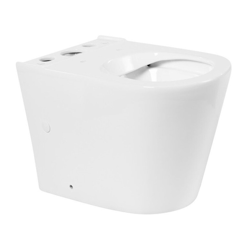 Напольный безободковый унитаз BelBagno Flay BB2149CPR/BB2149T-R, белый, P-trap
