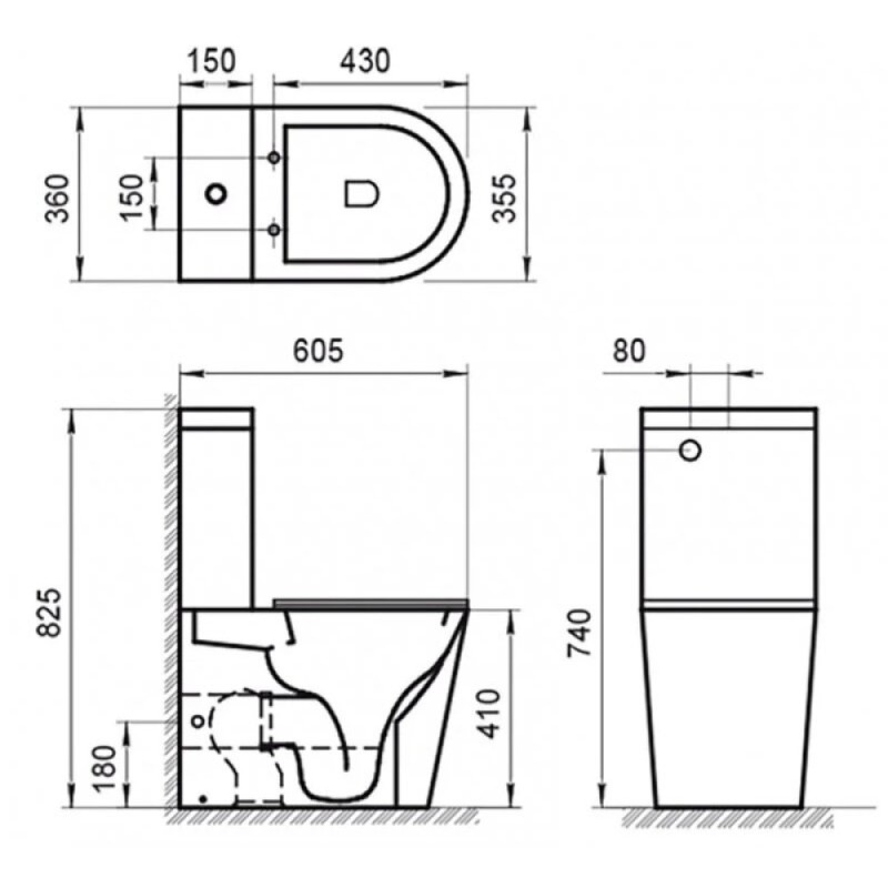 Напольный унитаз BelBagno Flay BB2149CPR/BB2149T/BB2111SC, с бачком, сиденье микролифт, белый
