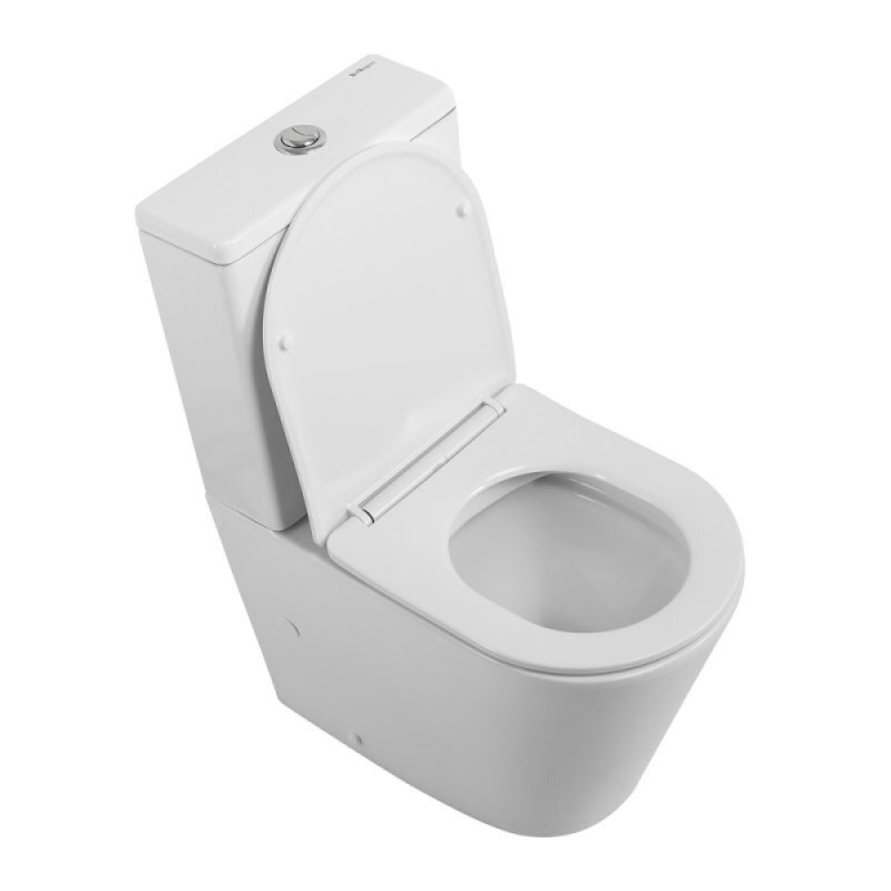 Напольный унитаз BelBagno Flay BB2149CPR/SC/BB2149T, с бачком, сиденье микролифт, белый