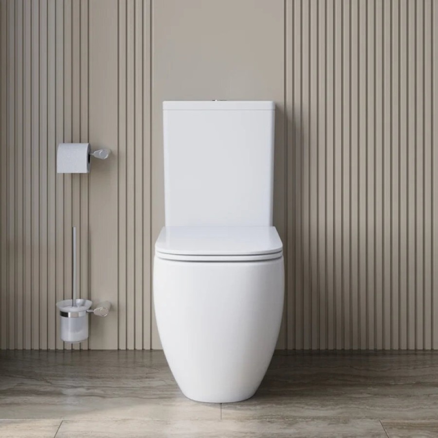 Унитаз-компакт напольный BelBagno Luce-TOR BB2197CP-TOR/SC/BB2197T, безободковый, смыв торнадо, сиденье микролифт, цвет белый