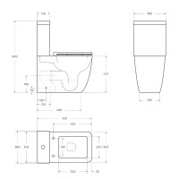 Унитаз-компакт напольный BelBagno Luce-TOR BB2197CP-TOR/SC/BB2197T, безободковый, смыв торнадо, сиденье микролифт, цвет белый