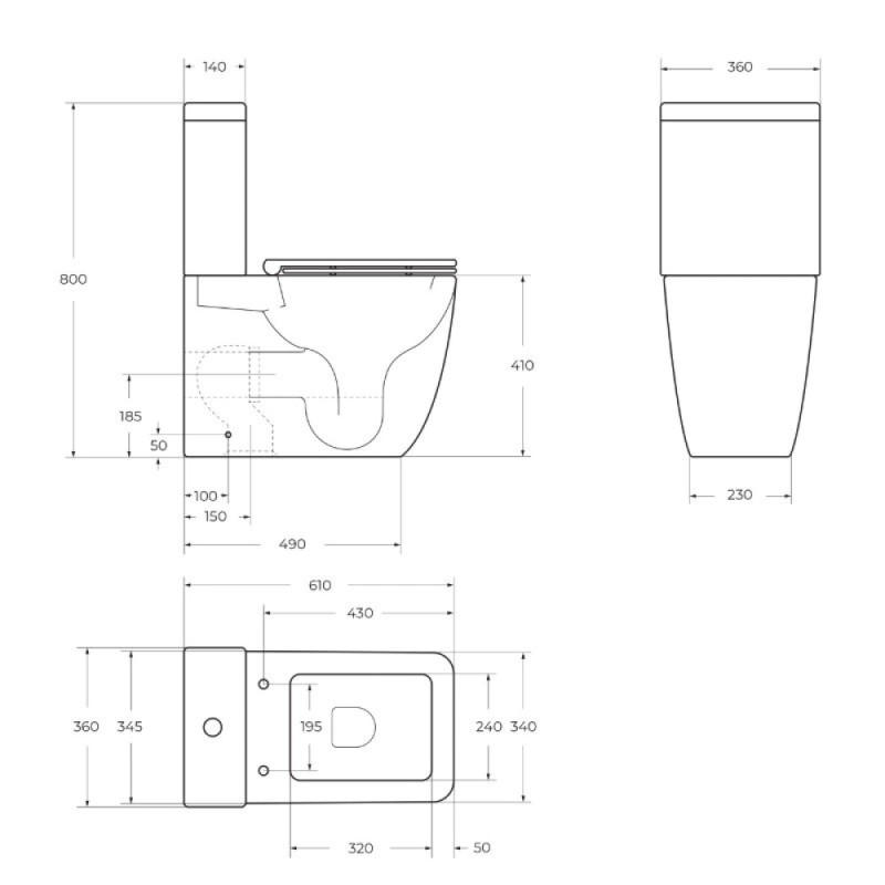 Унитаз-компакт напольный BelBagno Luce-TOR BB2197CP-TOR/SC/BB2197T, безободковый, смыв торнадо, сиденье микролифт, цвет белый