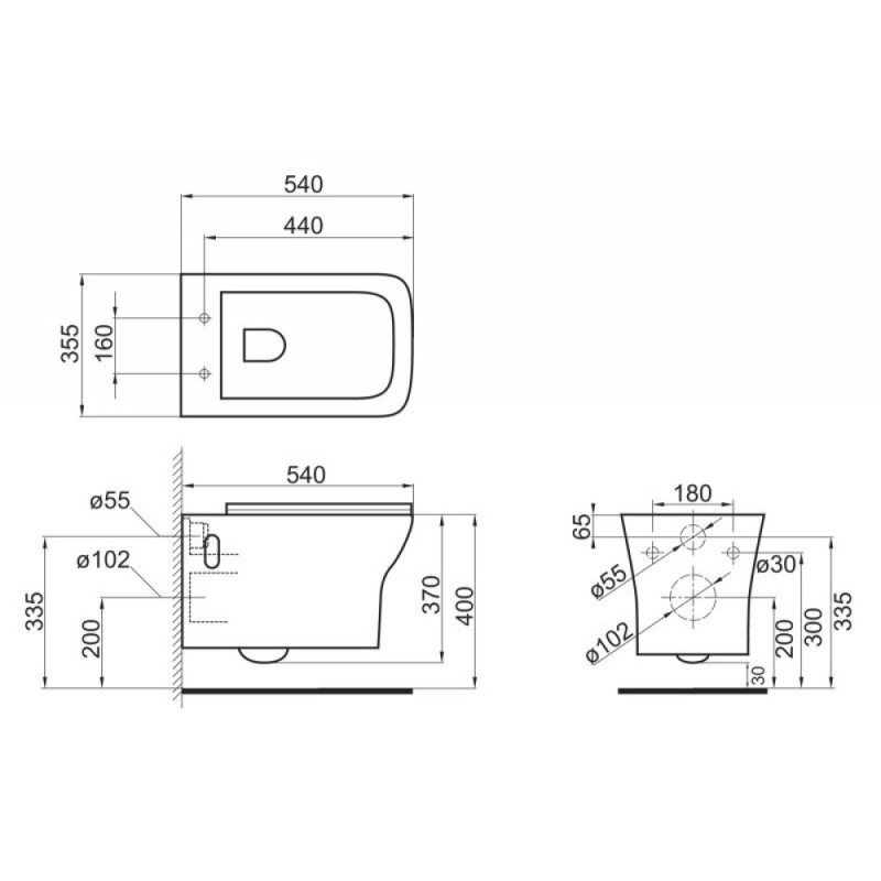 Подвесной унитаз BelBagno Romano BB248CHR, безободковый
