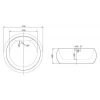 Ванна акриловая BelBagno BB30-1550, 155 х 155 см, белая