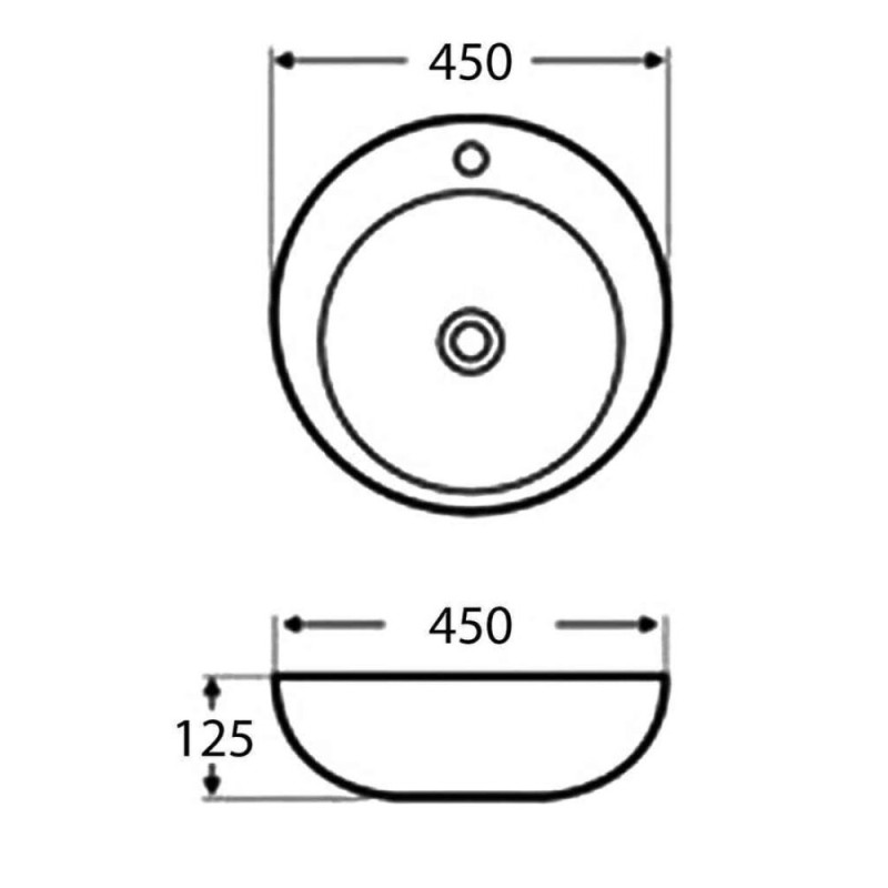 Раковина Belbagno BB3096, 45 см, керамика, белый