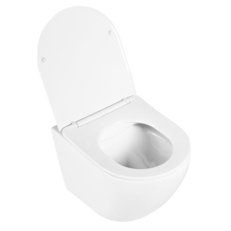 Подвесной унитаз BelBagno Uno BB3105CHR-SC, безободковый, сиденье микролифт, белый BB3105CHR/SC