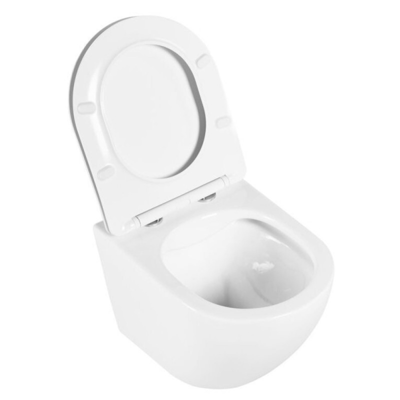 Подвесной унитаз BelBagno Uno BB3105CHR-SC, безободковый, сиденье микролифт, белый BB3105CHR/SC