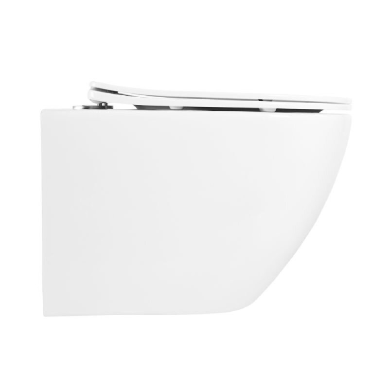 Унитаз подвесной BelBagno UNO, безободковый, сиденье soft close, белый, BB3105CHR/SC